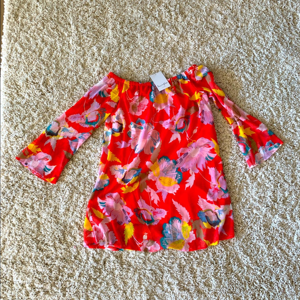 Off the shoulder tropical dress